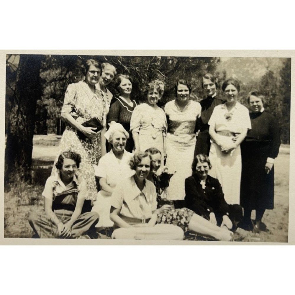 Ladies Church Group Found Photo Vintage 40s Snapshot Womens Bible Study